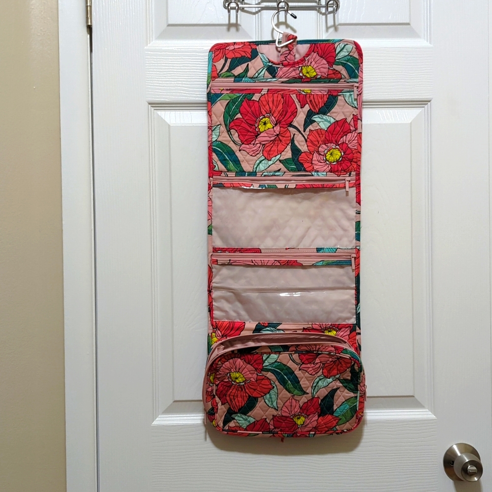 Vera Bradley vintage floral travel cosmetics bag